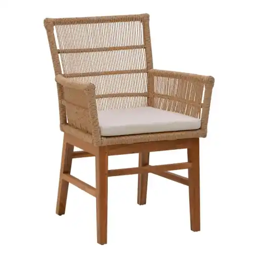Scaun cu Brate Model Inca, Natur/Bej, 60x61x90 cm Reduceri