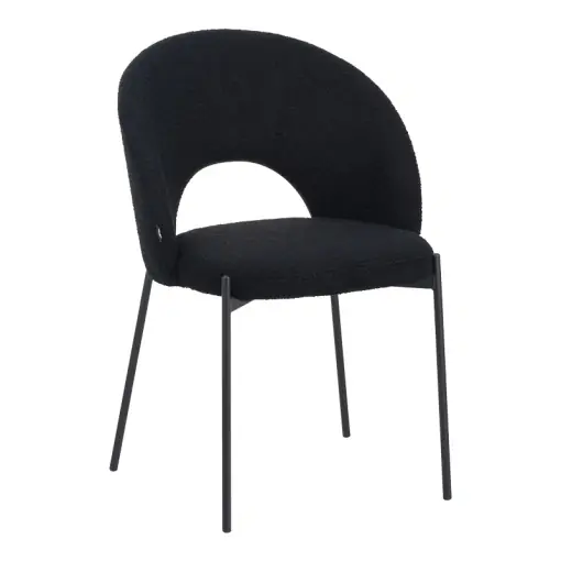 Scaun Model Masebo, Negru/Negru, 48x58.5x82 cm Reducere