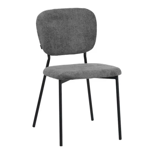 Reducere de preț Scaun Model Cathair, Gri inchis/Negru, 48x53x82 cm