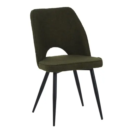 Ofertă exclusivă Scaun Model Renish, Verde inchis/Negru, 49x67x91 cm