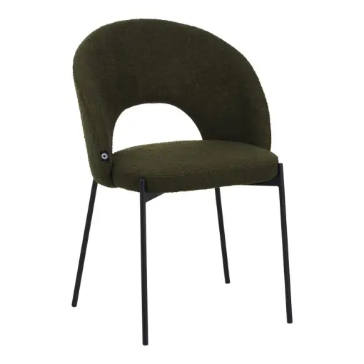 Noutate Scaun Model Masebo, Verde inchis/Negru, 48x58.5x82 cm