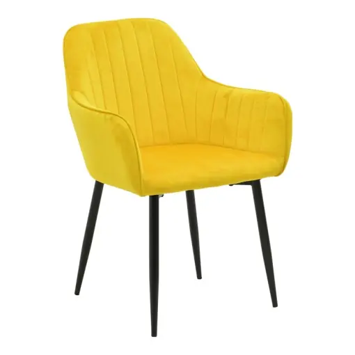 Scaun cu Brate Model Noor, Galben/Negru , 58x58x86 cm Retur gratuit