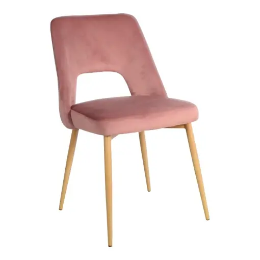 Scaun Model Murde, Rose/Natur, 48.5x61x89 cm Chilipir
