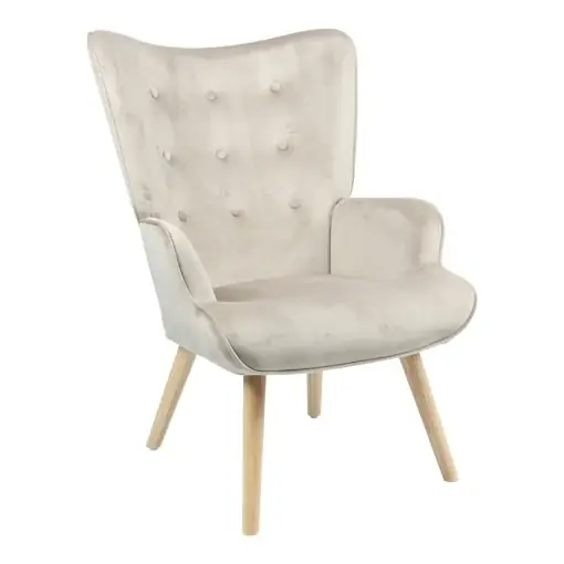 Noutate Fotoliu Model Fluffy V3, Bej/Natur, 75x69x96 cm