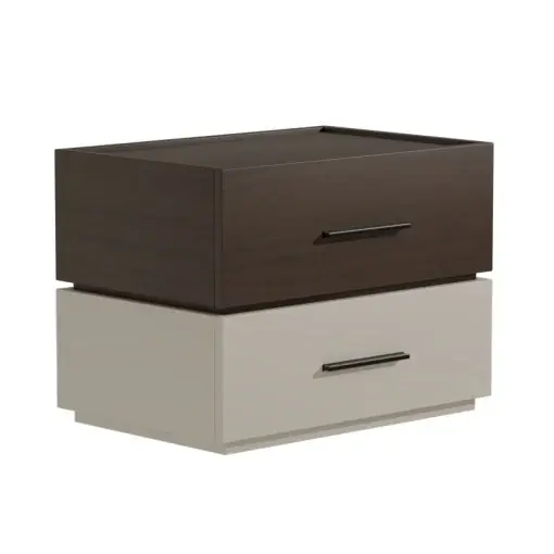 Noptiera Model Sonlen, Nuc/Bej, 60x44x44.5 cm Mai ieftin