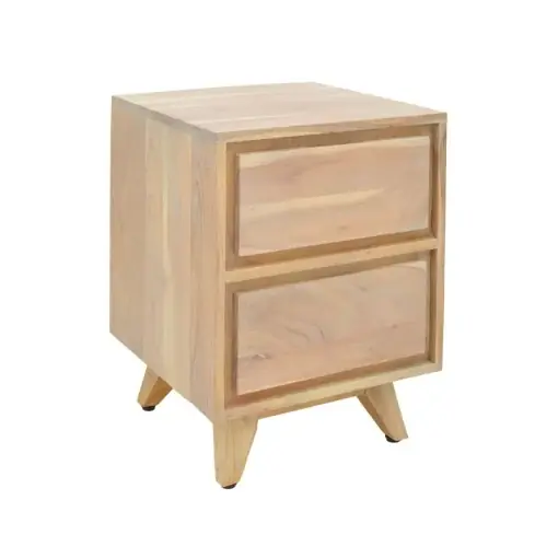 Bestseller Noptiera Model Emira, Natur, 40x40x54 cm, lemn masiv