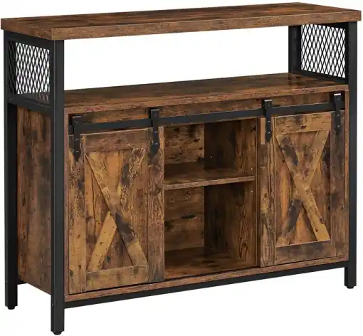 Comoda Model Judah, Maro rustic/Negru, 100x33x80 cm Cel mai vândut