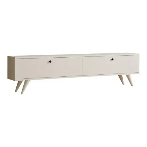 Ofertă exclusivă Comodă TV Model Jate, Alb, 160x25x40 cm