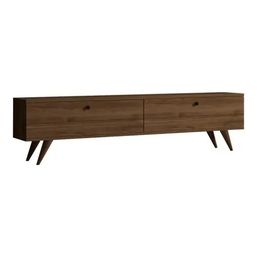 Comodă TV Model Jate, Nuc, 160x25x45 cm Ofertă exclusivă