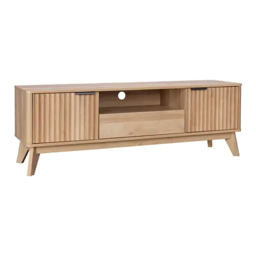 Comodă TV Model Hamea, Natur, 145x39.5x49 cm Ofertă exclusivă