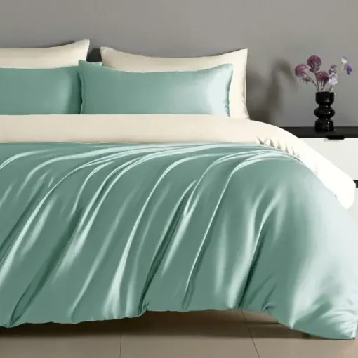 Lenjerie cu elastic 180x200cm, Smooth V7 Mint Disponibil imediat