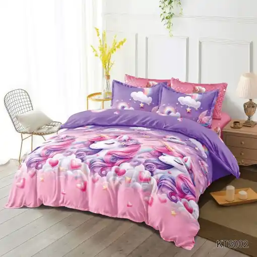 Lenjerie cu Elastic 180x200 cm, Cartoon V2 6 Piese (Finet) Bestseller