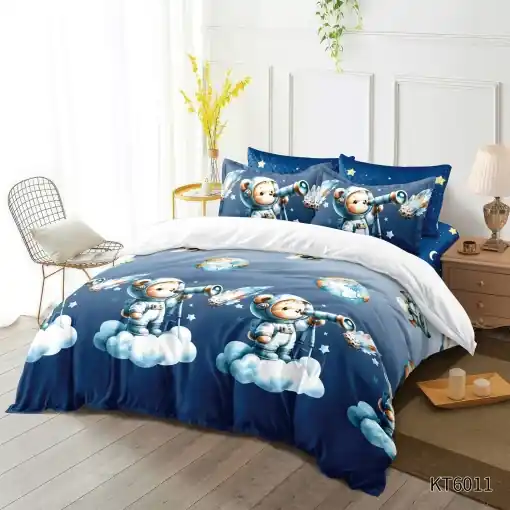 Lenjerie cu Elastic 180x200 cm, Cartoon V11 6 Piese (Finet) Ofertă exclusivă
