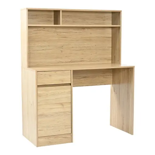 Birou cu rafturi Model Secreta, Alb, 110x50x135 cm Ofertă specială