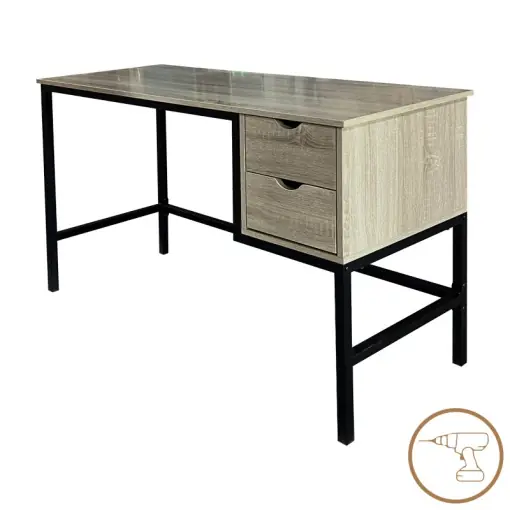 Birou Model Ramen, Negru/Stejar sonoma, 120x48x76 cm Comandă acum