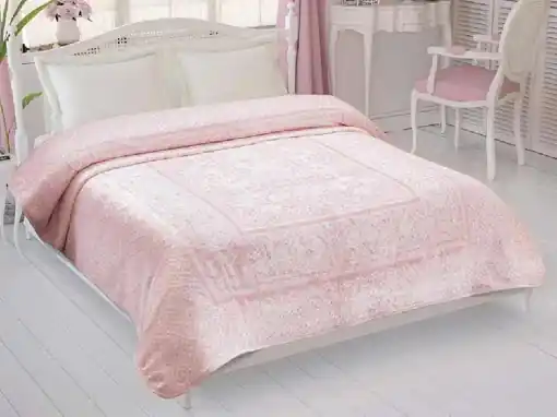 Patura Fabian Roz 220x240 cm Preț promoțional