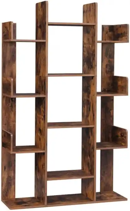 Biblioteca Vasagle, Model Jacob, 86x25x140 cm, Maro Rustic Cumpără online