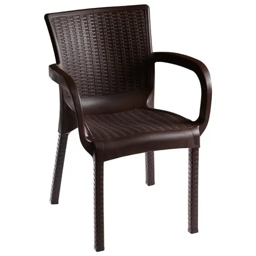 Ofertă specială Scaun exterior Festive plastic culoare maro inchis