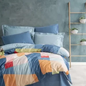 Lenjerie de pat dublu Model Cosy Blue Ofertă de sezon