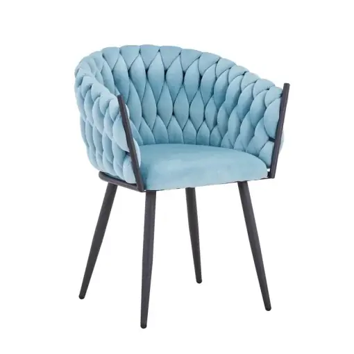 Scaun cu Brate Model Vivian, Albastru deschis, 61x55x80 cm Calitate înaltă