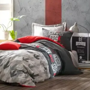 Cumpără acum Lenjerie Copii cu elastic, Rock Rosu (Bumbac 100%)