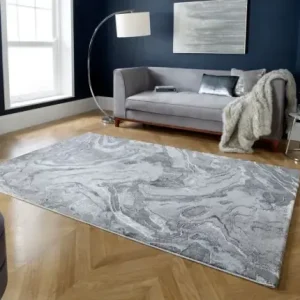 Retur ușor Covor Marbled Argintiu 120X170 cm, Flair Rugs