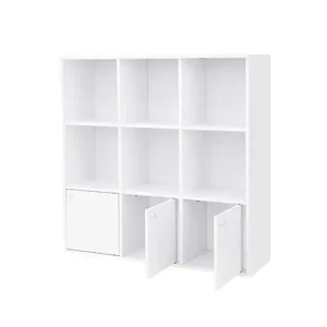 Retur ușor Biblioteca Vasagle, Model Azrael, 97x97x29 cm, Alb
