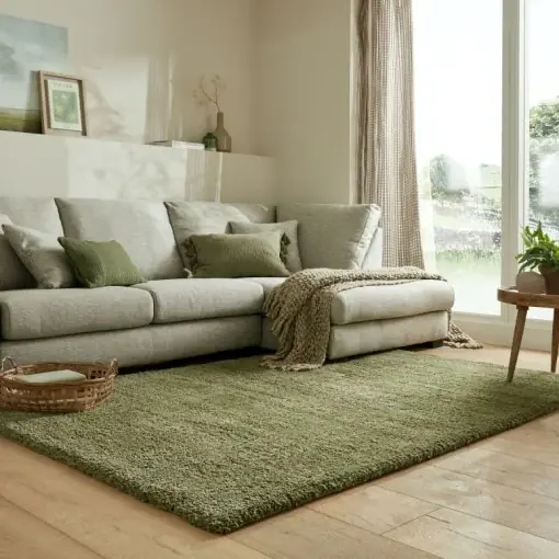 Lichidare de stoc Covor Feather Soft Verde Olive 120X170 cm, Flair Rugs