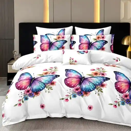 Lenjerie cu elastic 180x200cm, Lilivio, 4 Piese Mai ieftin