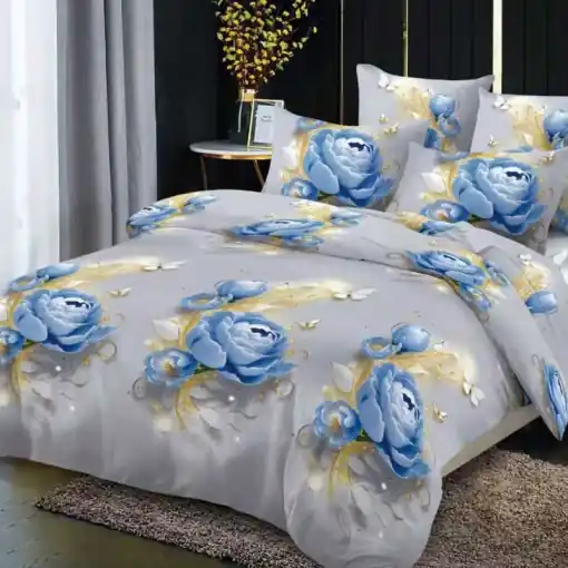 Plată securizată Lenjerie cu elastic 180x200cm, Opalina, 4 Piese