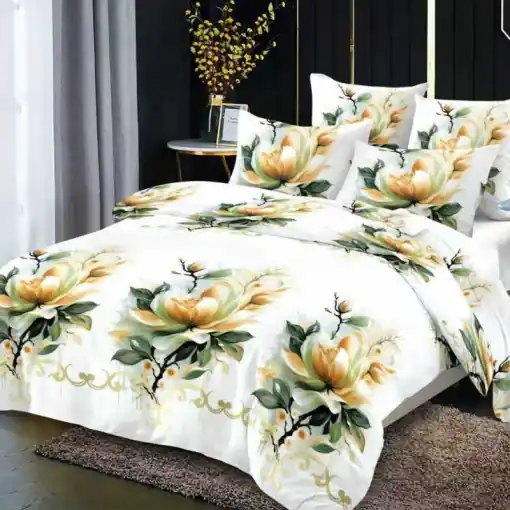 Retur gratuit Lenjerie cu elastic 180x200cm, Velvorea, 4 Piese