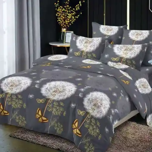 Ultima șansă Lenjerie cu elastic 180x200cm, Lunariah, 4 Piese