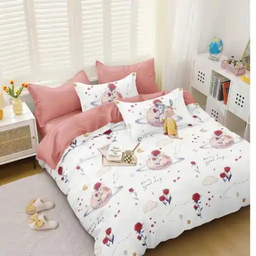 Lenjerie Bumbac Satinat 4 Piese Elvara Reducere
