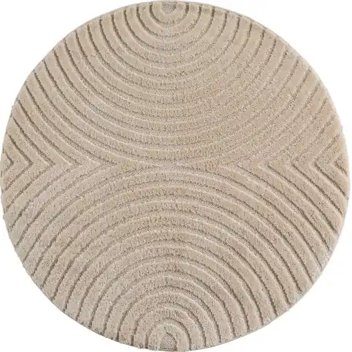Covor Art Bej V2, Rotund, D160 cm Ieftin