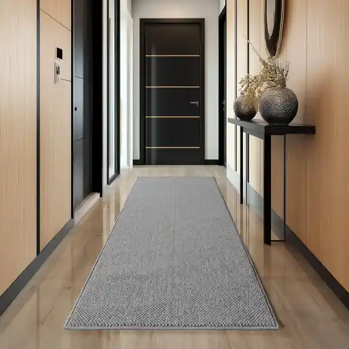 Covor traversa Helix Argintiu V10, 80 x 250 cm Ultima șansă