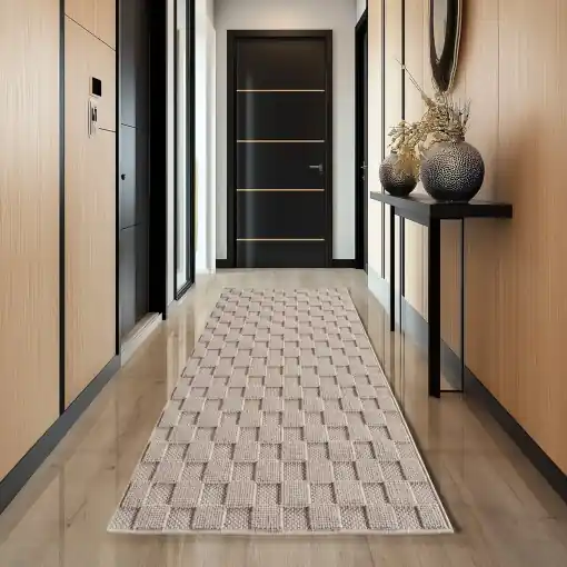 Covor traversa Helix Bej V3, 80 x 150 cm Preț redus