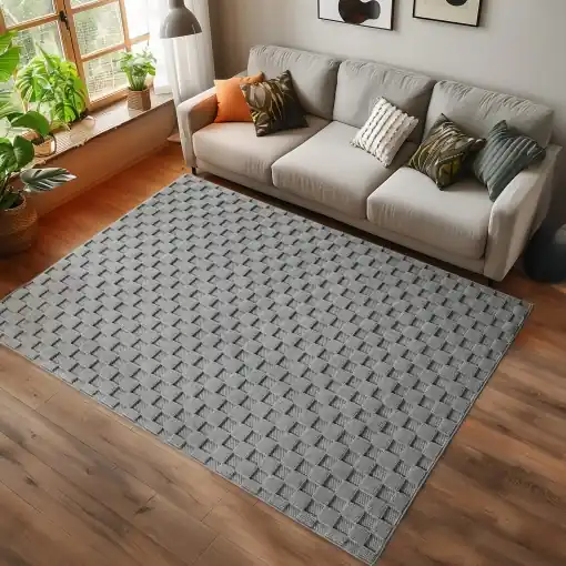 Covor Helix Argintiu V3, 140x200 cm Lichidare de stoc