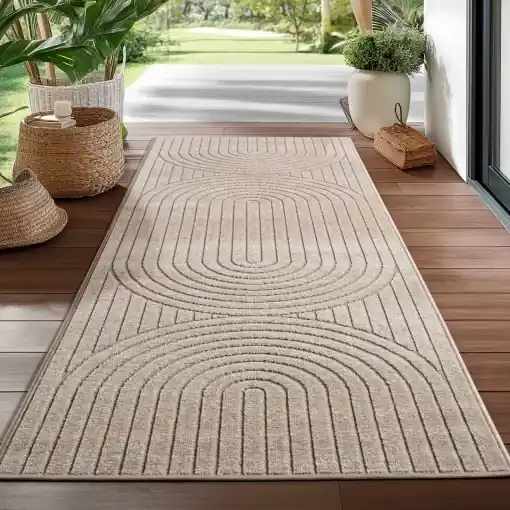 Covor traversa Nova V1 Bej, 80 x 250 cm Noutate