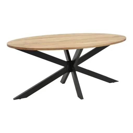 Masă Bonre, natural/negru, 175x96x76 cm Ofertă exclusivă