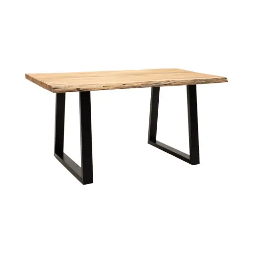 Masă Miles, natural/negru, 140x80x76 cm Promoție