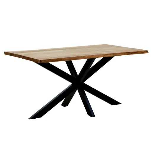 Lichidare de stoc Masă Lenoua, natural/negru, 180x90x76 cm