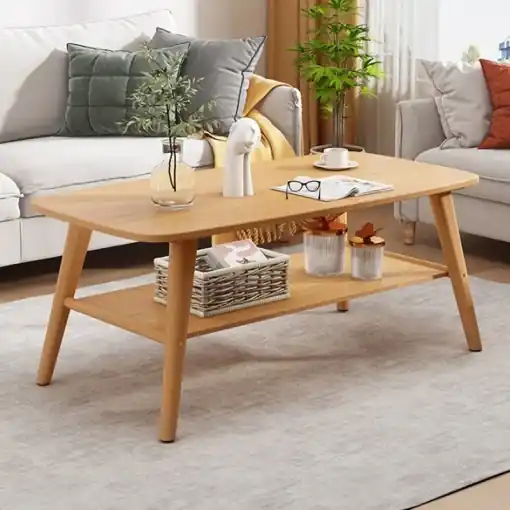 Măsuță de cafea Komela, natural, 100x48x45 cm Ofertă limitată