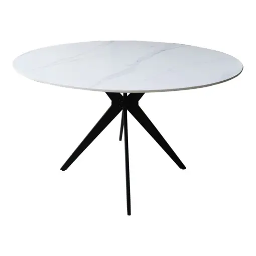 Expediere rapidă Masă Orbital, alb/negru, 120x76 cm