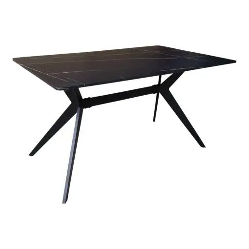 Popular Masă Ezali, negru/negru, 140x80x75 cm