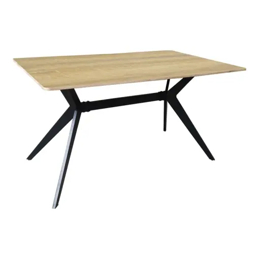 Masă Ezali, sonoma/negru, 140x80x75 cm Discount