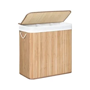Reduceri Cos de rufe, Songmics, 150L, Natural, LCB091N01, 60 x 40 x 61 cm