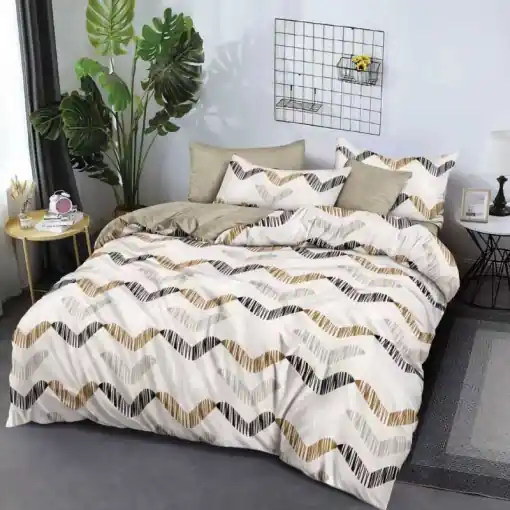 Ofertă exclusivă Lenjerie 6 Piese cu Elastic 180x200, Ripple