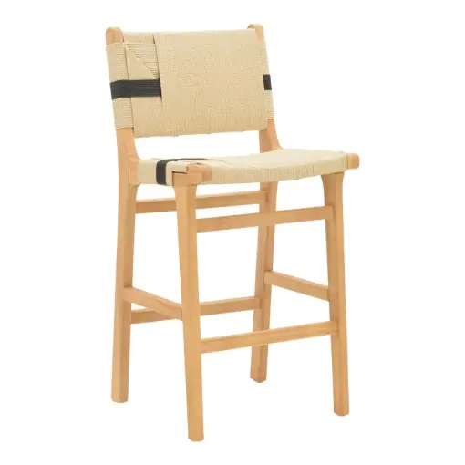 Nu rata Scaun de bar Julien, natural/negru, 45x46x95 cm