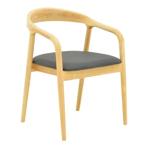 Ieftin Scaun Hogie, natural/negru, 61x60x76 cm