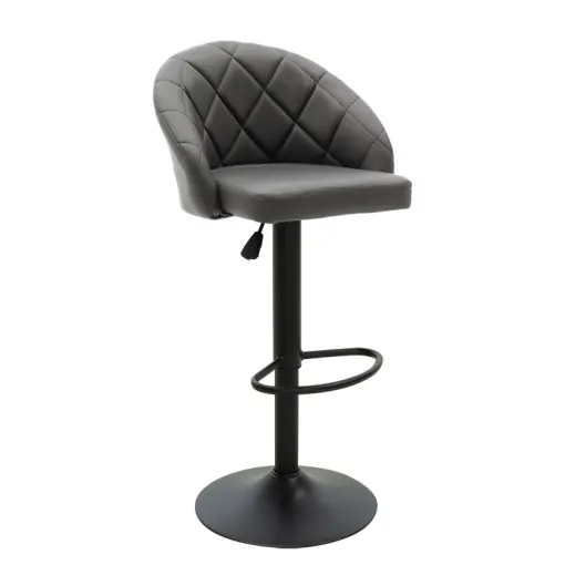 Scaun de bar Balina, negru/negru mat, 52x53x109 cm Calitate înaltă